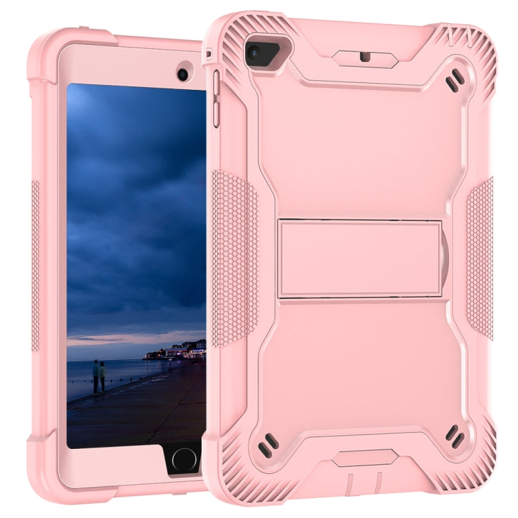 Silicone + PC Shockproof Protective Case with Holder For iPad mini (2019) / mini 4(Rose Gold) - iPad mini (2019) / mini 5 Cases by buy2fix | Online Shopping UK | buy2fix