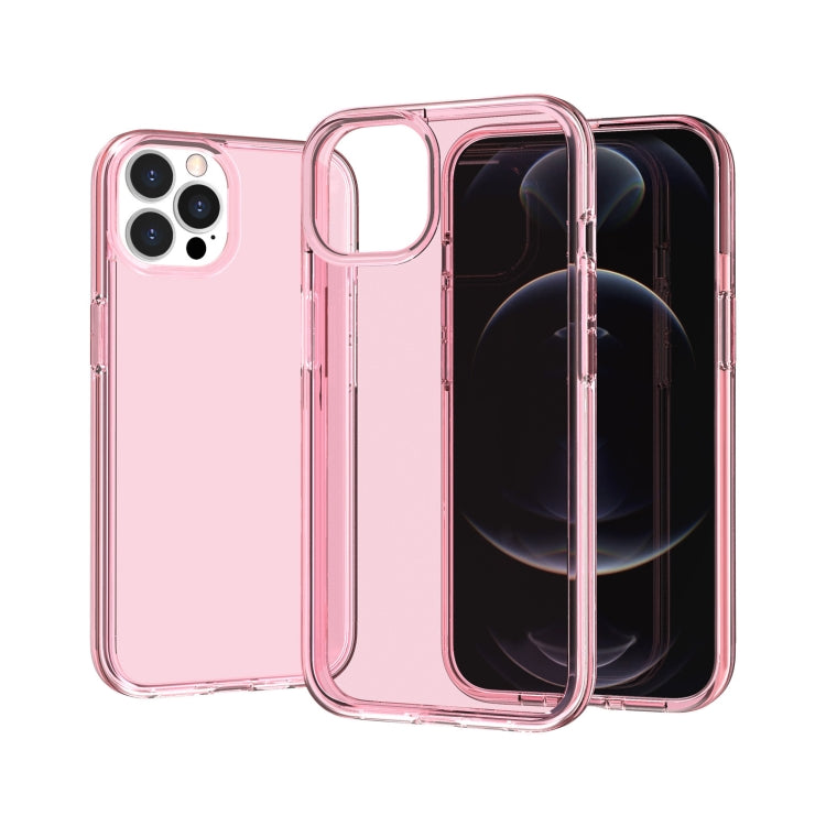 For iPhone 13 Pro Max Shockproof Terminator Style Transparent Protective Case (Pink) - iPhone 13 Pro Max Cases by buy2fix | Online Shopping UK | buy2fix