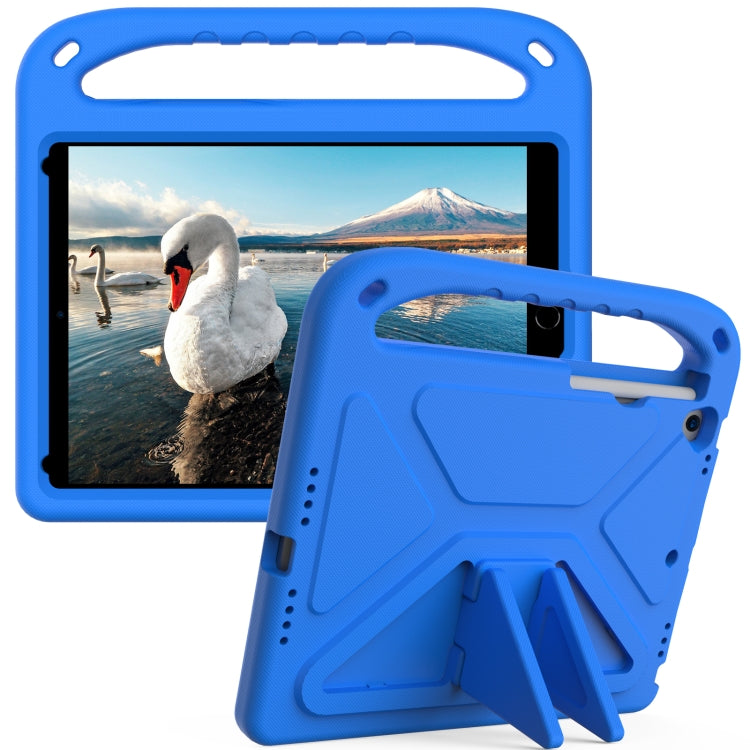 For iPad 10.2 2021 / 2020 / 2019 Handle Portable EVA Shockproof Protective Case with Triangle Holder(Blue) - Apple Accessories by buy2fix | Online Shopping UK | buy2fix