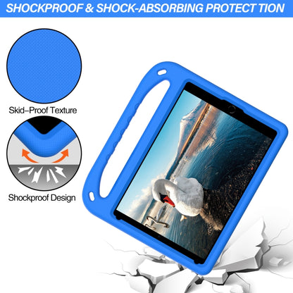 For iPad 10.2 2021 / 2020 / 2019 Handle Portable EVA Shockproof Protective Case with Triangle Holder(Blue) - Apple Accessories by buy2fix | Online Shopping UK | buy2fix