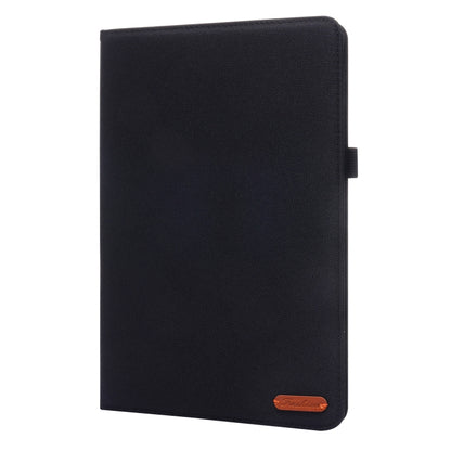 For Xiaomi Pad 5 / 5 Pro Horizontal Flip TPU + Fabric PU Leather Protective Case with Name Card Clip(Black) - Xiaomi Accessories by buy2fix | Online Shopping UK | buy2fix