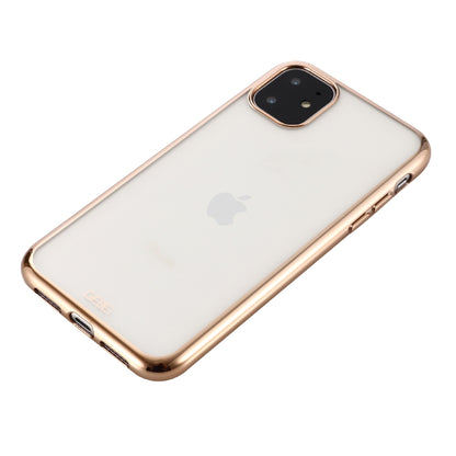 For iPhone 11 GEBEI Plating TPU Shockproof Protective Case(Gold) - iPhone 11 Cases by GEBEI | Online Shopping UK | buy2fix