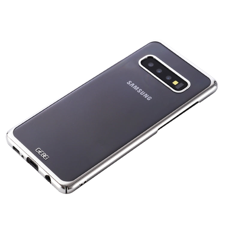 For Galaxy S10 GEBEI Shockproof  Plating PC Protective Case(Silver) - Galaxy Phone Cases by GEBEI | Online Shopping UK | buy2fix