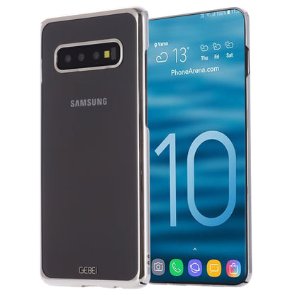 For Galaxy S10+ GEBEI Shockproof  Plating PC Protective Case(Silver) - Galaxy Phone Cases by GEBEI | Online Shopping UK | buy2fix