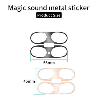 For Beats Studio Buds Wireless Bluetooth Earphone Magic Sound Metal Protective Sticker(Rose Gold) - Protective Sticker by buy2fix | Online Shopping UK | buy2fix