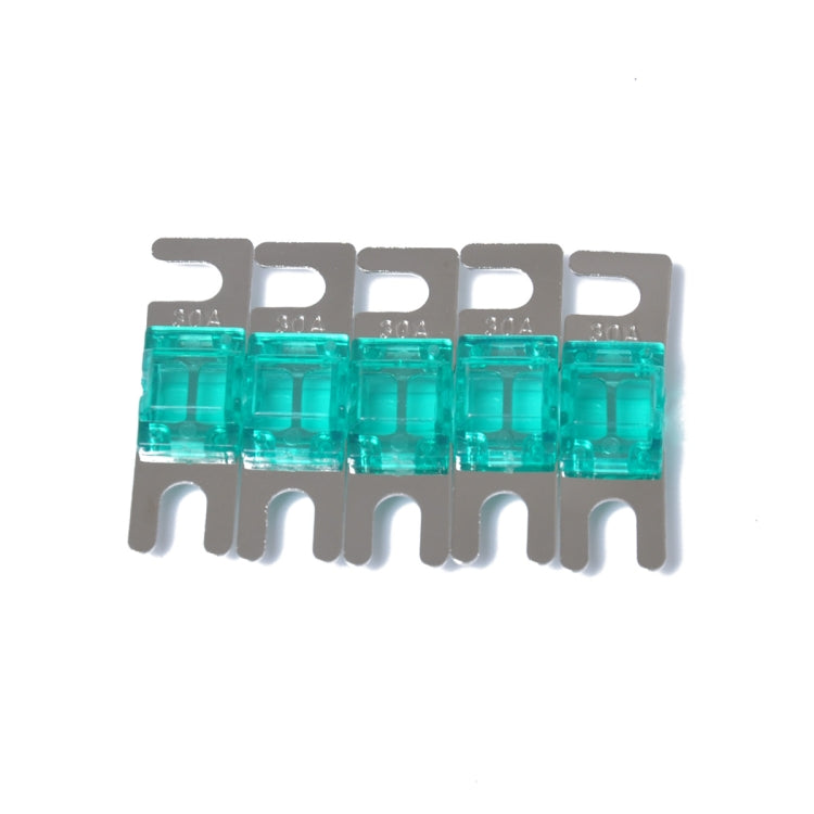 A0301 Green 5 PCS Car Audio AFS Mini ANL 30A Fuse Nicked Plated - In Car by buy2fix | Online Shopping UK | buy2fix