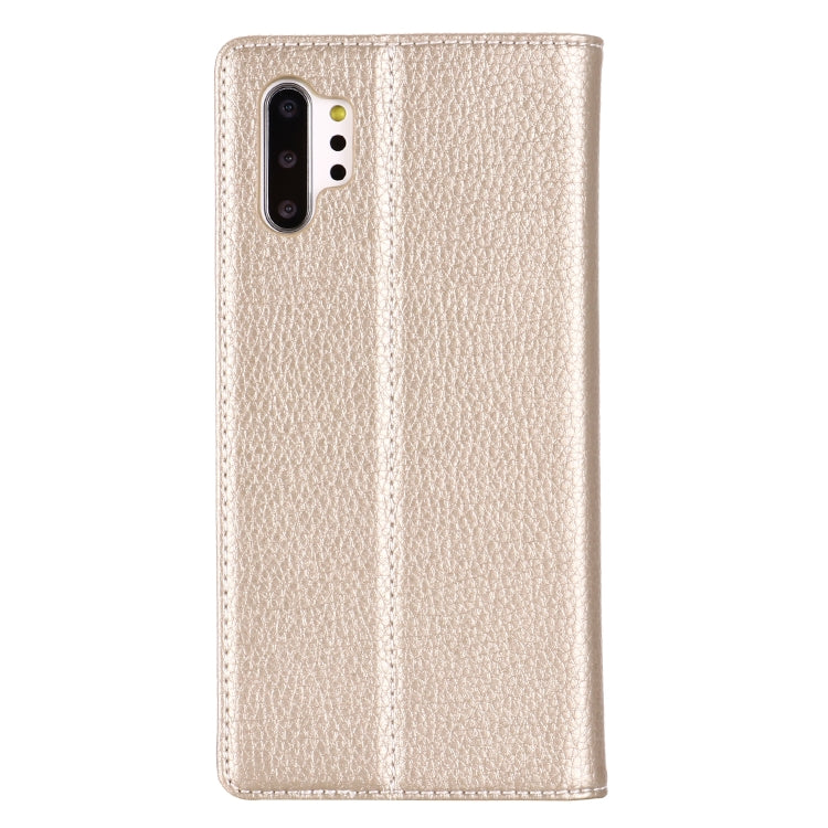 For Galaxy Note 10+ GEBEI PU+TPU Horizontal Flip Protective Case with Holder & Card Slots(Gold) - Galaxy Phone Cases by GEBEI | Online Shopping UK | buy2fix