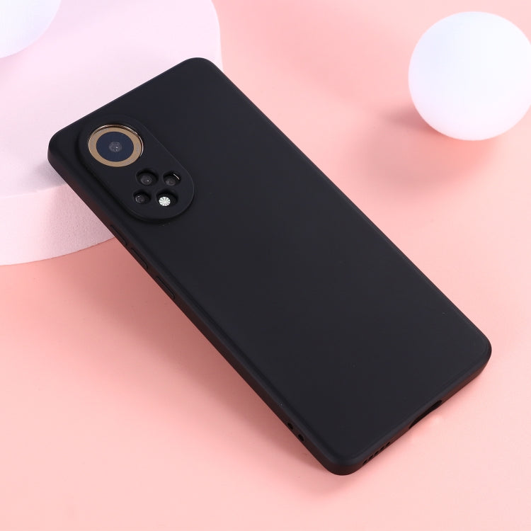 For Huawei Nova 9 Solid Color Liquid Silicone Dropproof Full Coverage Protective Case(Black) - Mobile Accessories by buy2fix | Online Shopping UK | buy2fix