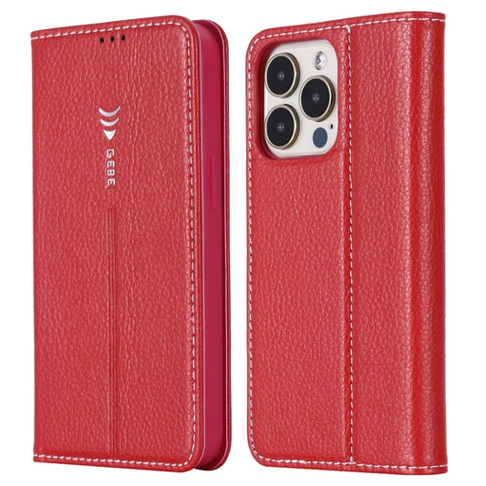 For iPhone 13 Pro Max GEBEI PU+TPU Horizontal Flip Protective Case with Holder & Card Slots (Rose Red) - iPhone 13 Pro Max Cases by GEBEI | Online Shopping UK | buy2fix