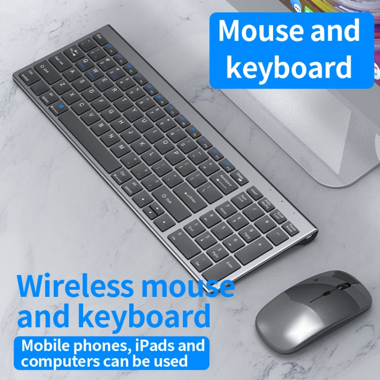 109 Three-mode Wireless Bluetooth Keyboard Mouse Set(Black) -  by buy2fix | Online Shopping UK | buy2fix