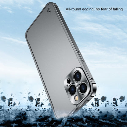 For iPhone 13 Metal Frame Frosted PC Shockproof Phone Case(Silver) - Apple Accessories by buy2fix | Online Shopping UK | buy2fix