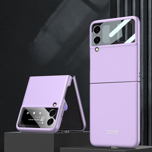 For Samsung Galaxy Z Flip3 5G GKK Integrated Ultra-thin Full Coverage Phone Flip Case(Purple) - Samsung Accessories by GKK | Online Shopping UK | buy2fix