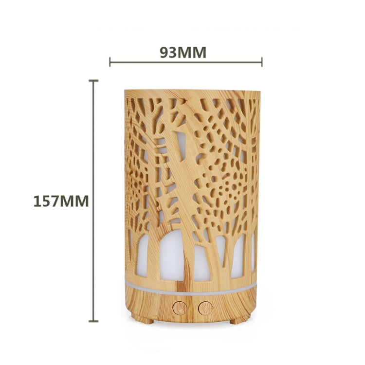 200ml Hollow-out Forest Pattern Wooden Essential Oil Aromatherapy Machine Ultrasonic Humidifier Automatic Alcohol Sprayer, Plug Specification:AU Plug(Light Brown-3) - Home & Garden by buy2fix | Online Shopping UK | buy2fix