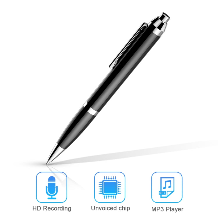 Q90 Intelligent HD Digital Noise Reduction Recording Pen, Capacity:4GB(Black) - Security by buy2fix | Online Shopping UK | buy2fix