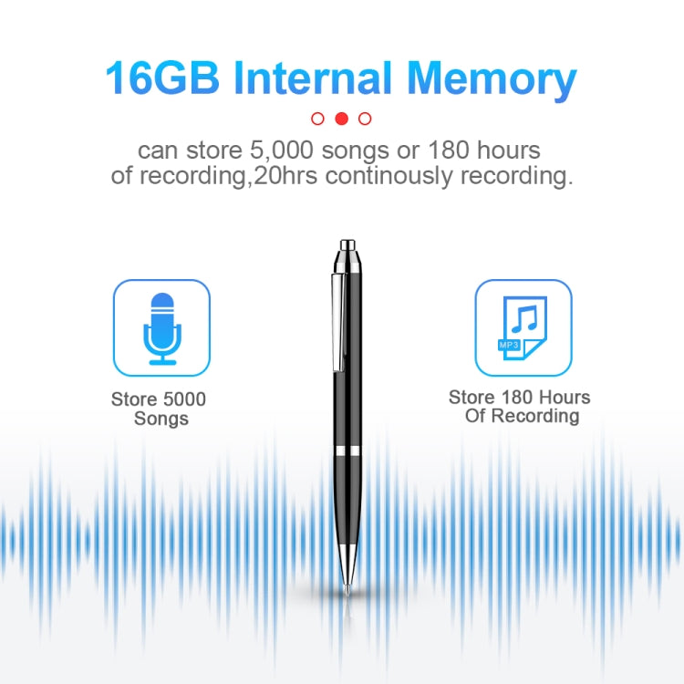 Q90 Intelligent HD Digital Noise Reduction Recording Pen, Capacity:4GB(Black) - Security by buy2fix | Online Shopping UK | buy2fix