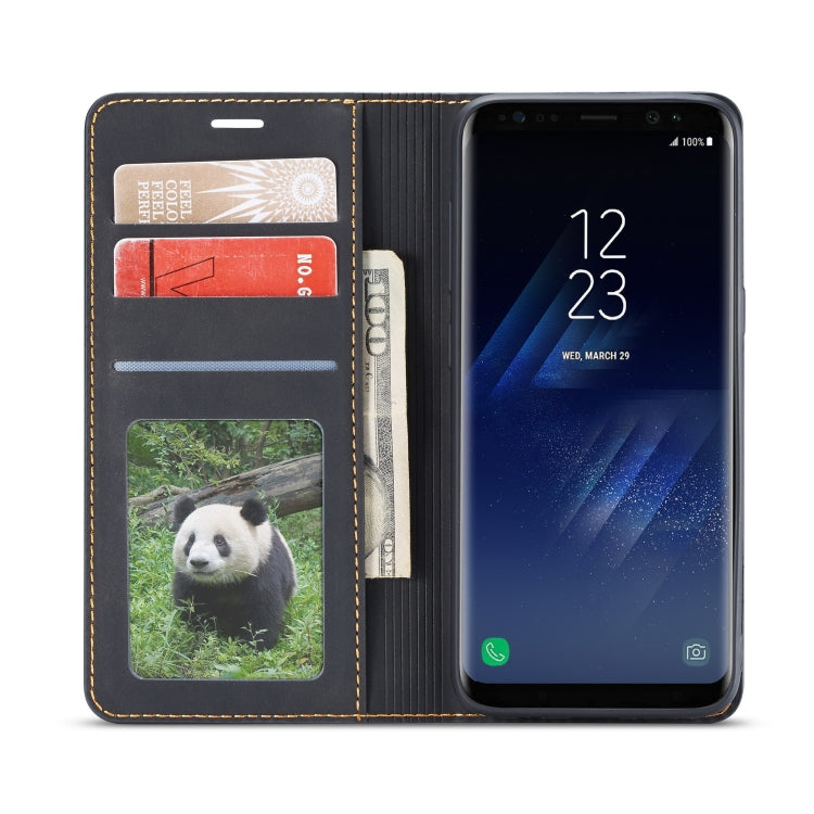 For Galaxy S8 Forwenw Dream Series Oil Edge Strong Magnetism Horizontal Flip Leather Case with Holder & Card Slots & Wallet & Photo Frame(Black) - Galaxy Phone Cases by Forwenw | Online Shopping UK | buy2fix