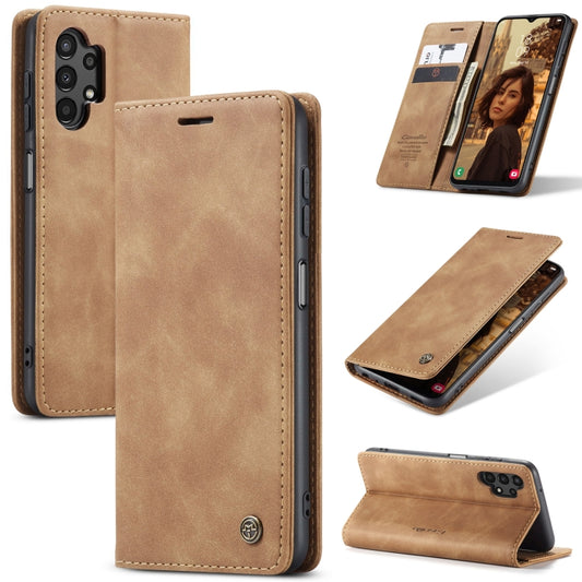 For Samsung Galaxy A13 4G/A13 5G/A04S/A04/M13 5G CaseMe 013 Multifunctional Horizontal Flip Leather Phone Case(Brown) - Galaxy Phone Cases by CaseMe | Online Shopping UK | buy2fix