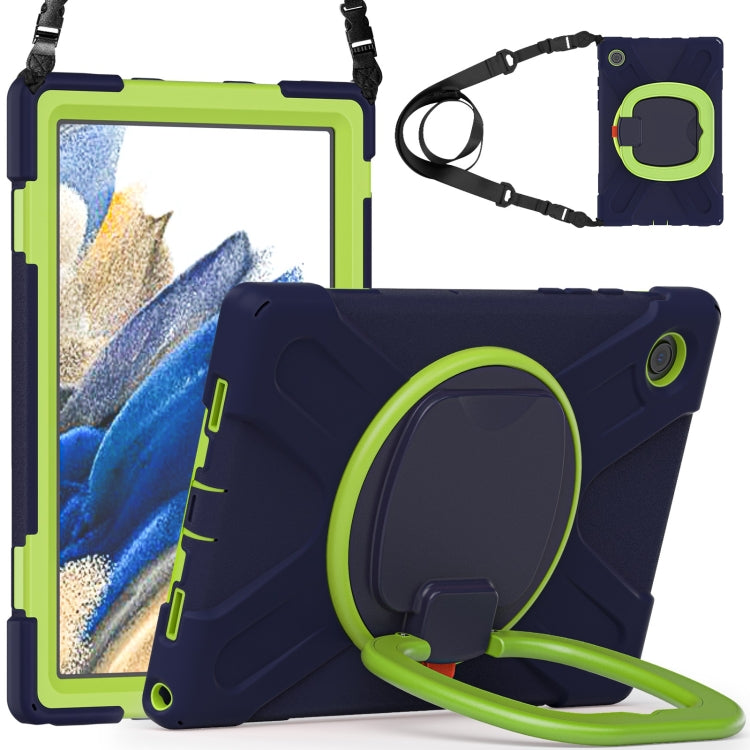 For Samsung Galaxy Tab A8 10.5 2021 Silicone + PC Tablet Case(Navy Blue + Lime) - Other Galaxy Tab PC by buy2fix | Online Shopping UK | buy2fix