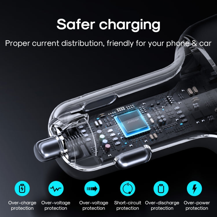 JOYROOM JR-CL09 45W PD+QC 3.0+Dual USB 4 Ports Fast Charging Car Charger(Black) - In Car by JOYROOM | Online Shopping UK | buy2fix