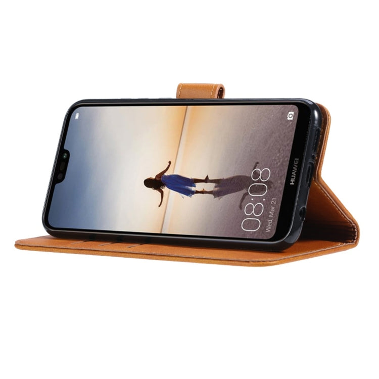 For Huawei P20 Lite GUSSIM Business Style Horizontal Flip Leather Case with Holder & Card Slots & Wallet(Brown) - Mobile Accessories by GUSSIM | Online Shopping UK | buy2fix