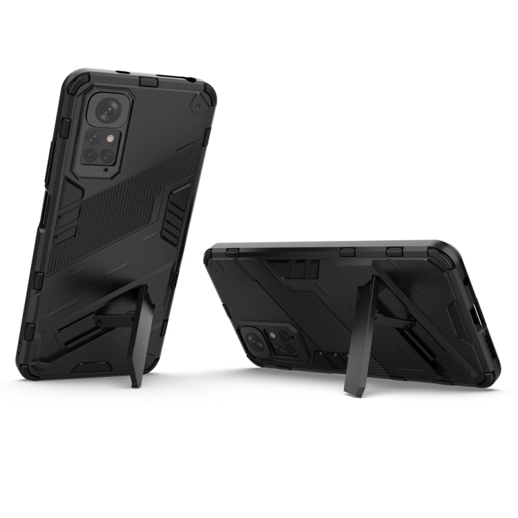 For Xiaomi Redmi Note 11 / Note 11S Global Punk Armor 2 in 1 PC + TPU Shockproof Phone Case with Invisible Holder(Black) - Xiaomi Accessories by buy2fix | Online Shopping UK | buy2fix