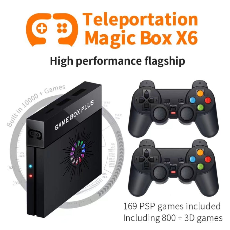 X6 Game Box 4K Video Games Console Magic Box with 2.4GHz Controller, Capacity:128GB(US Plug) - Pocket Console by buy2fix | Online Shopping UK | buy2fix