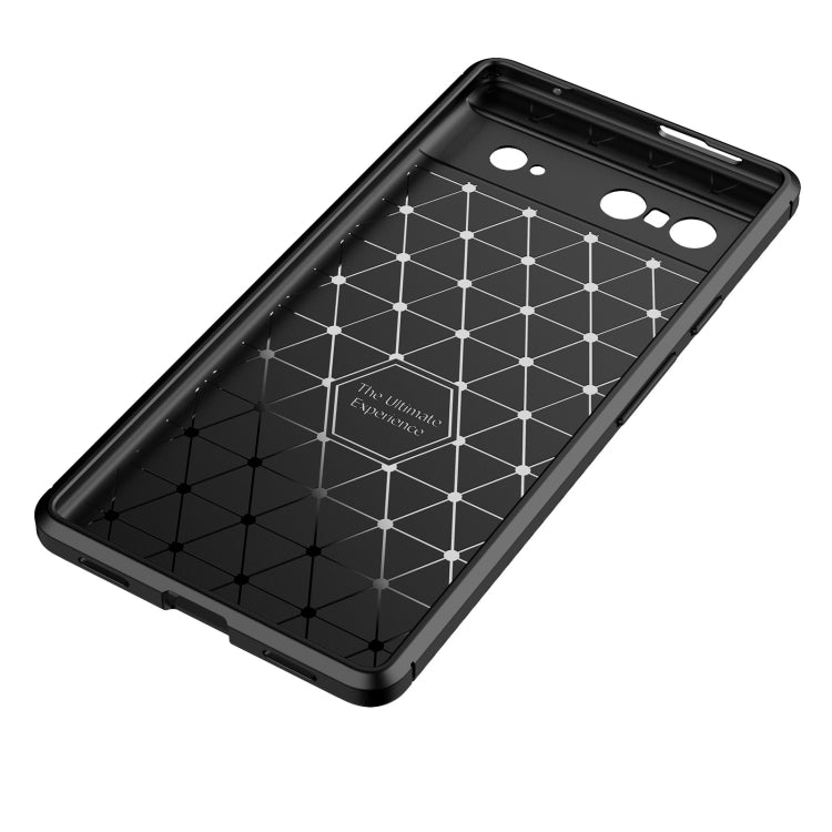 For Google Pixel 7 Carbon Fiber Texture Shockproof TPU Phone Case(Black) - Mobile Accessories by buy2fix | Online Shopping UK | buy2fix