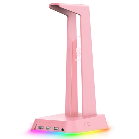 ONIKUMA ST-2 RGB Lighting Headset Holder Stand(Pink) - Headset Stand by ONIKUMA | Online Shopping UK | buy2fix