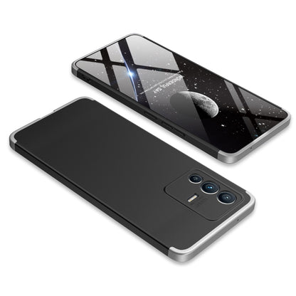 For vivo V23 5G GKK Three Stage Splicing PC Phone Case(Black Silver) - OPPO & vivo Accessories by GKK | Online Shopping UK | buy2fix