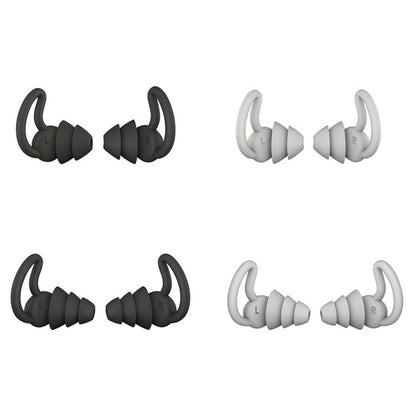 iMeBoBo A1 Shark Fin Version Nano Silicone Sleeping Noise Reduction Earplugs, Style:Three Layer(Black) - Apple Accessories by buy2fix | Online Shopping UK | buy2fix