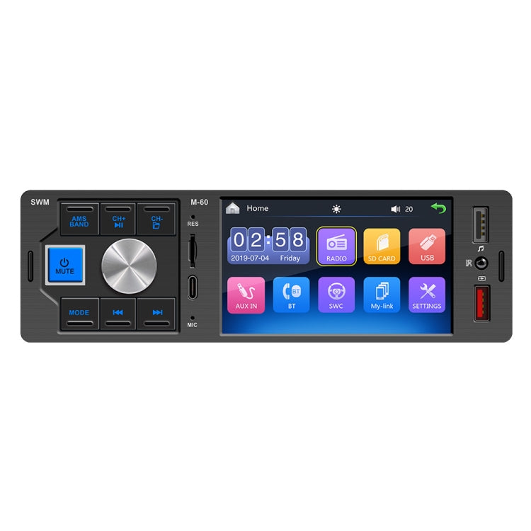 M-60 4.0 inch Touch Screen Car Radio Receiver Bluetooth MP5 Player with Remote Control - In Car by buy2fix | Online Shopping UK | buy2fix