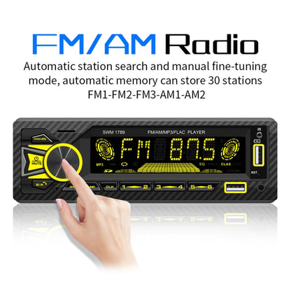 SWM-1789 Car Radio Receiver Bluetooth 5.1 MP3 Player with Remote Control - In Car by buy2fix | Online Shopping UK | buy2fix