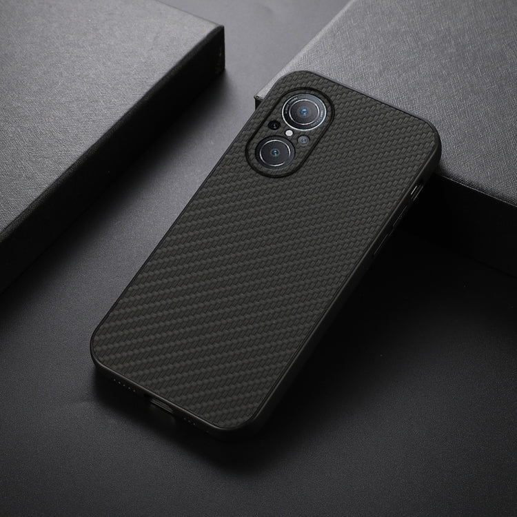 For Huawei nova 9 SE Fine Hole Carbon Fiber Texture Shockproof Phone Case(Black) - Mobile Accessories by buy2fix | Online Shopping UK | buy2fix