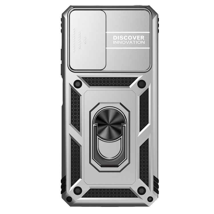 For Xiaomi Redmi Note 11 Global Sliding Camshield Holder Phone Case(Silver) - Redmi Note 11 Case by buy2fix | Online Shopping UK | buy2fix