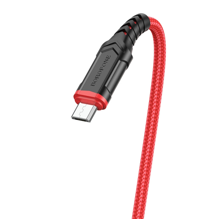 Borofone BX67 1m 2.4A USB to Micro USB Charging Sync Data Cable(Red) -  by Borofone | Online Shopping UK | buy2fix