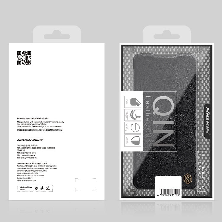 For Xiaomi Redmi Note 11S NILLKIN QIN Series Crazy Horse Texture Leather Case(Black) - Xiaomi Cases by NILLKIN | Online Shopping UK | buy2fix