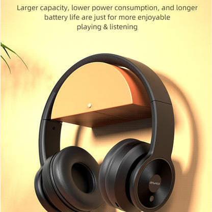 awei A996BL Foldable Wireless Bluetooth Headphone(Black) - Apple Accessories by awei | Online Shopping UK | buy2fix