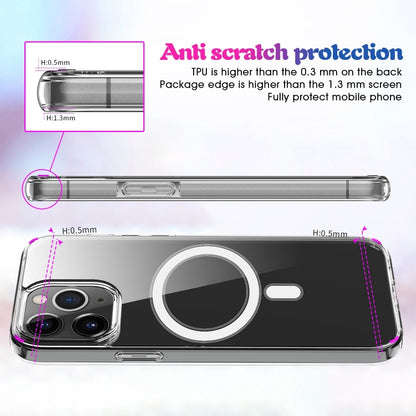 For iPhone 14 Pro Magsafe Clear Acrylic PC +TPU Phone Case (Transparent) - iPhone 14 Pro Cases by buy2fix | Online Shopping UK | buy2fix