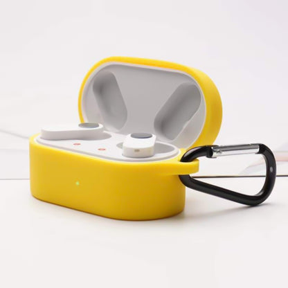 For OnePlus Buds N Wireless Earphone Silicone Protective Case with Hook(Yellow) - Other Earphone Case by buy2fix | Online Shopping UK | buy2fix