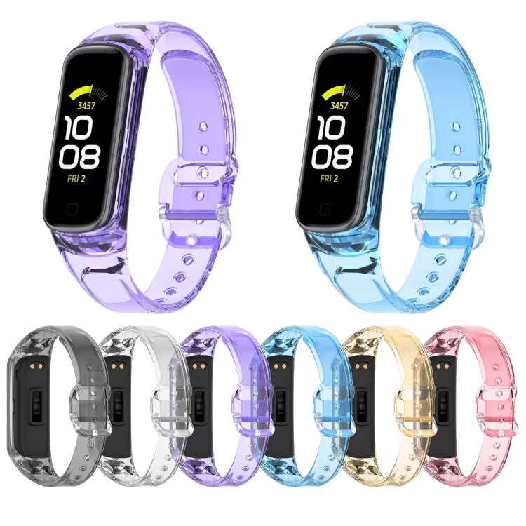 For Samsung Galaxy Fit 2 SM-R220 Discoloration in Light TPU Watch Band(Black) - Watch Bands by buy2fix | Online Shopping UK | buy2fix
