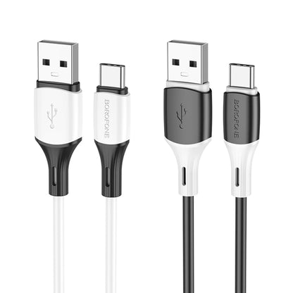 Borofone BX79 Type-C / USB-C Silicone Sync Data Charging Cable, Length: 1m(Black) -  by Borofone | Online Shopping UK | buy2fix