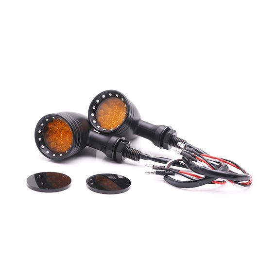 Z006 1 Pair 12V Modified Universal Motorcycle LED Turn Signal(Black) - In Car by buy2fix | Online Shopping UK | buy2fix