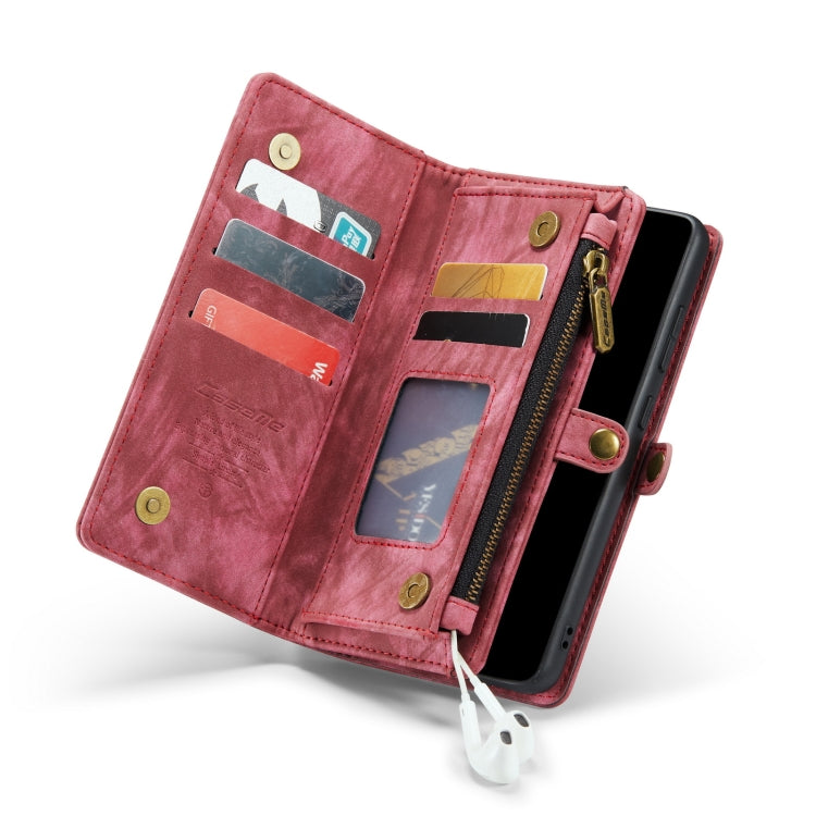 For Galaxy S20 Plus CaseMe Detachable Multifunctional Horizontal Flip Leather Case, with Card Slot & Holder & Zipper Wallet & Photo Frame(Red) - Galaxy Phone Cases by CaseMe | Online Shopping UK | buy2fix