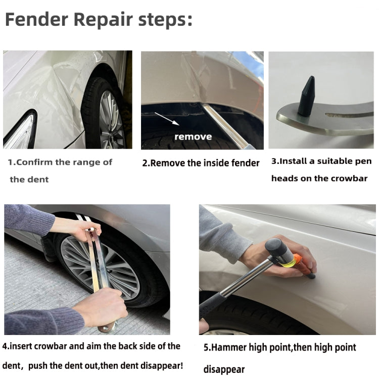 N10 117 in 1 Car Paintless Dent Removal Fender Damage Repair Puller Lifter, Plug Type:Cigarette Lighter Plug - In Car by buy2fix | Online Shopping UK | buy2fix