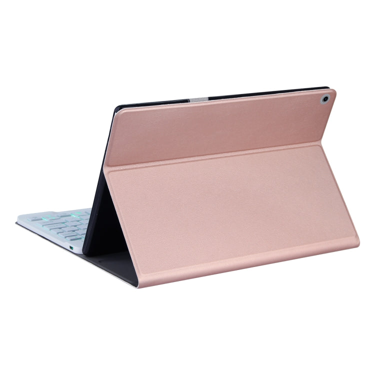 For Lenovo Tab M10 HD Gen 2 Backlight Bluetooth Keyboard Leather Tablet Case(Rose Gold) - Lenovo Keyboard by buy2fix | Online Shopping UK | buy2fix