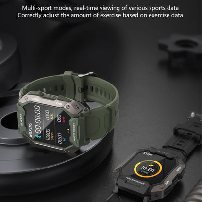C20 1.71 inch TFT HD Screen Smart Watch, Support Heart Rate Monitoring/Blood Oxygen Monitoring(Green Camouflage) - Smart Wear by buy2fix | Online Shopping UK | buy2fix