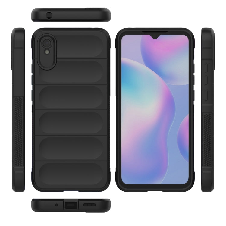 For Xiaomi Redmi 9A Magic Shield TPU + Flannel Phone Case(Dark Blue) - Xiaomi Cases by buy2fix | Online Shopping UK | buy2fix