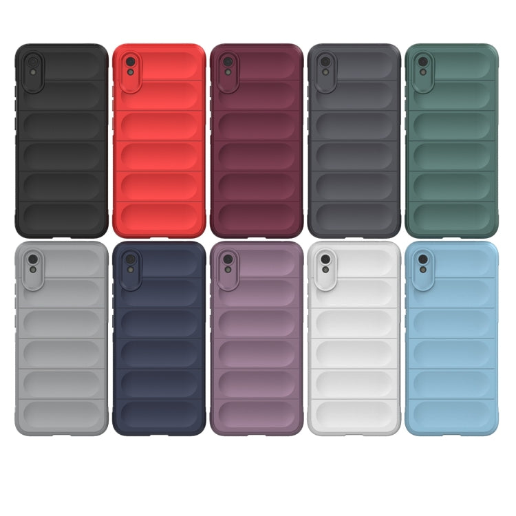 For Xiaomi Redmi 9A Magic Shield TPU + Flannel Phone Case(Light Blue) - Xiaomi Cases by buy2fix | Online Shopping UK | buy2fix