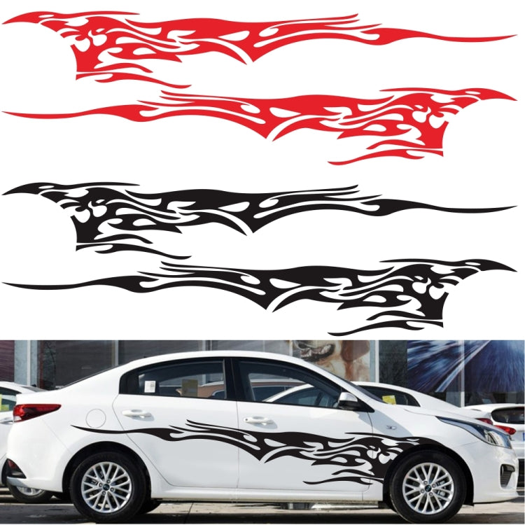 2 PCS/Set D-144 Fire Element Pattern Car Modified Decorative Sticker(Yellow) - In Car by buy2fix | Online Shopping UK | buy2fix