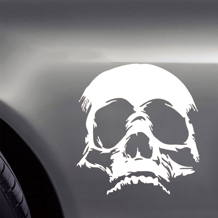 D-774 Evil Skull Pattern Car Modified Decorative Sticker(White) - In Car by buy2fix | Online Shopping UK | buy2fix